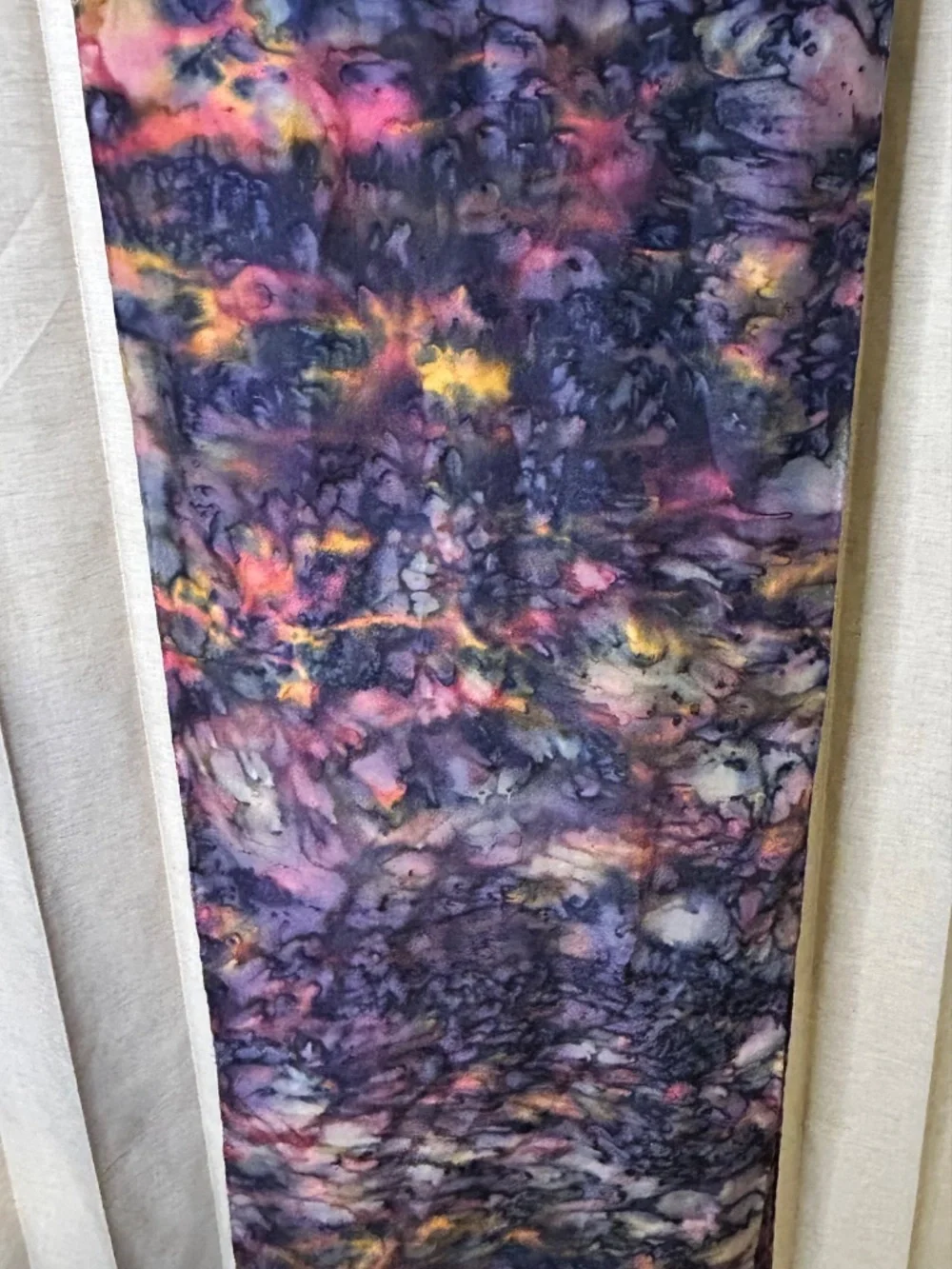 💜Gorgeous💜 Purple Multicolor Watercolor design Scarf. Artsy, Monet-esque